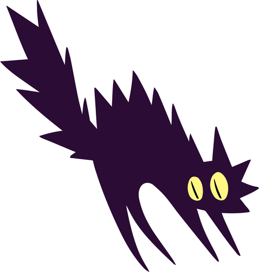 Scaredy Black Cat -  Sticker