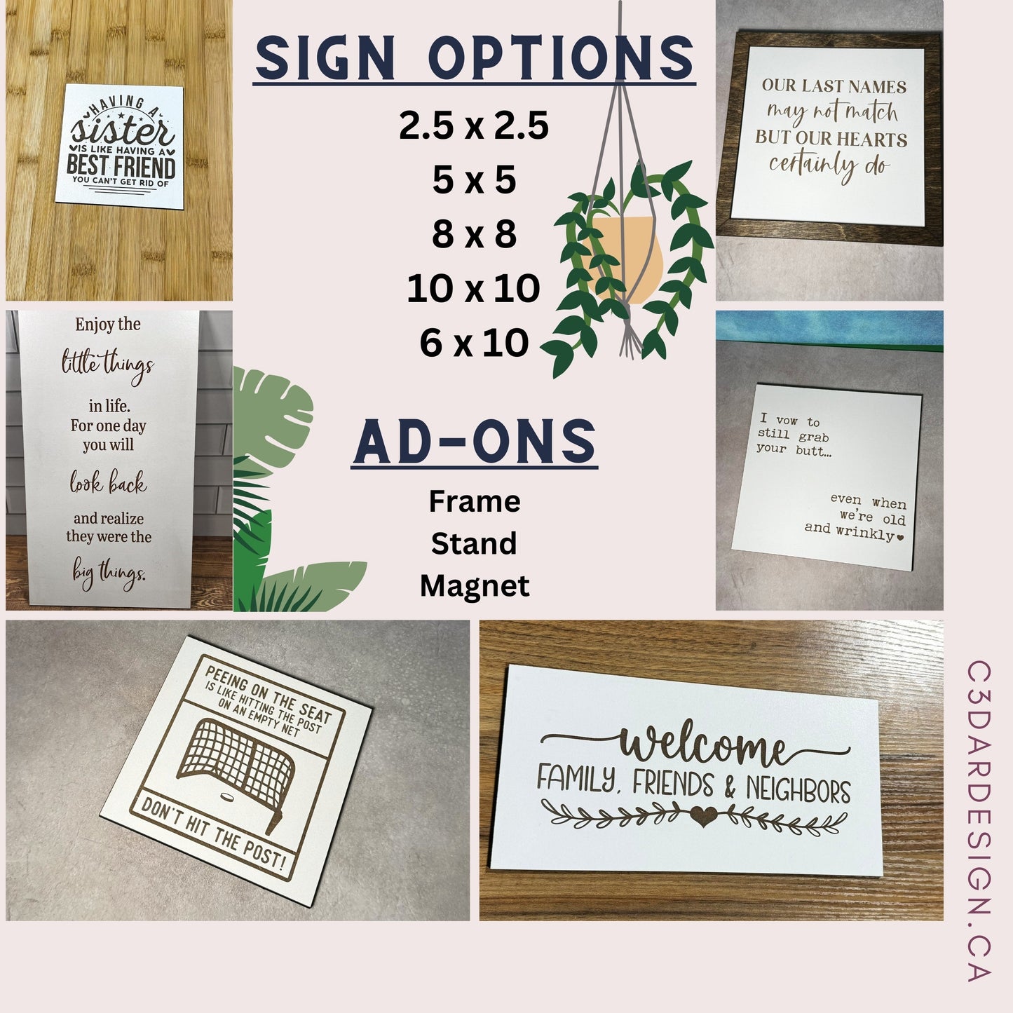 Love Wooden Sign Wooden Signs: Personalized D√©cor & Gifts, Laser Engraved Whiteboard Creations