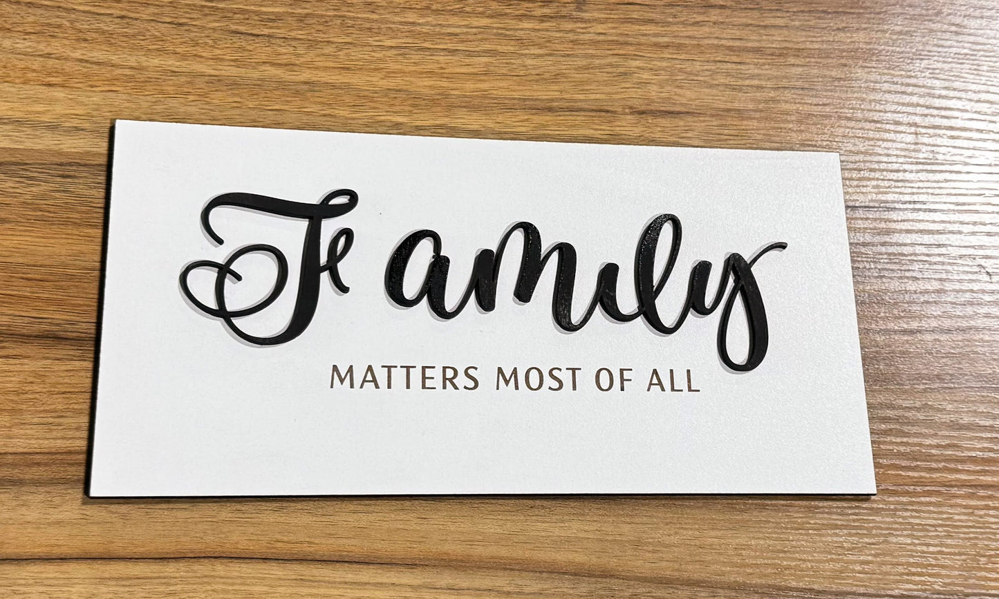 a piece of paper with the word family written on it