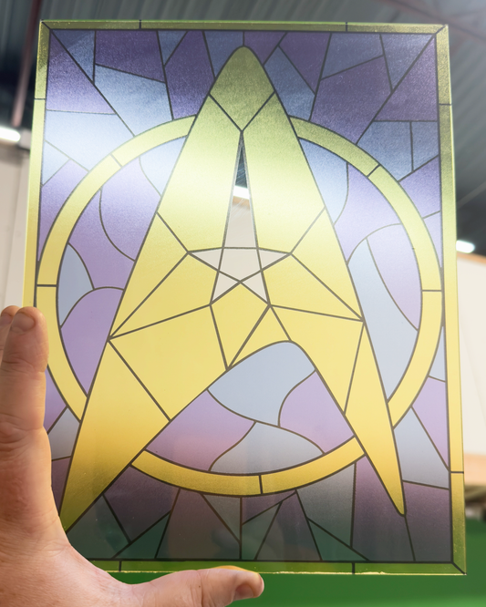 Sci-Fi Stained Glass Print - Trek