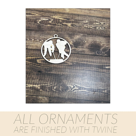 Hockey Wooden Sports Ornament, Sports Ornament, Engraved Ornament, Laser Engraved Wood Ornament