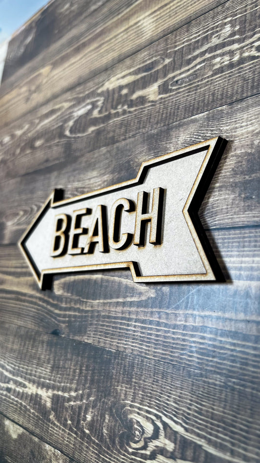 Beach Arrow sign DIY - Ideal for DIY Projects and Custom Painting