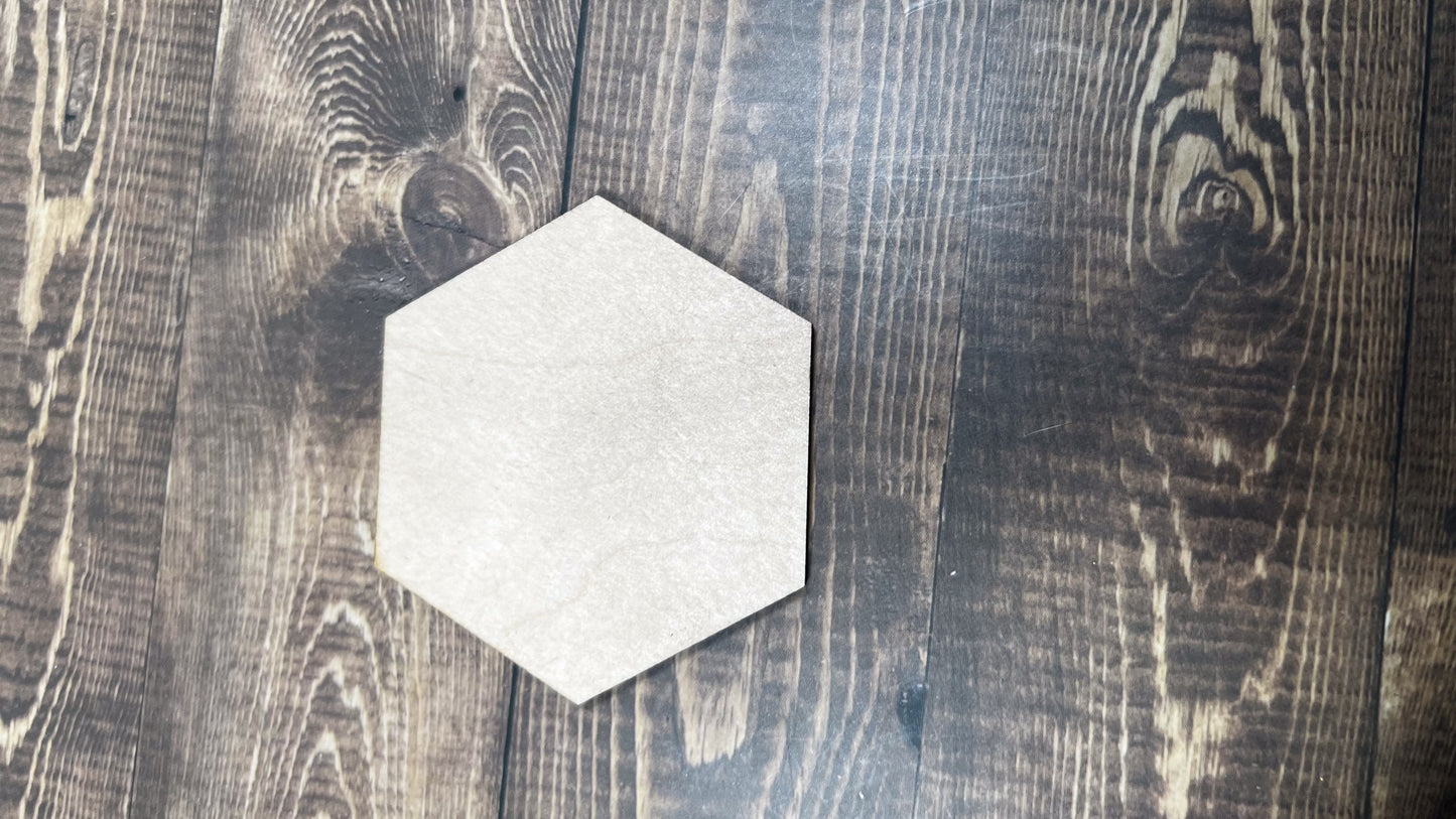 Hexagon Cut Shape - Ideal for DIY Projects and Custom Painting