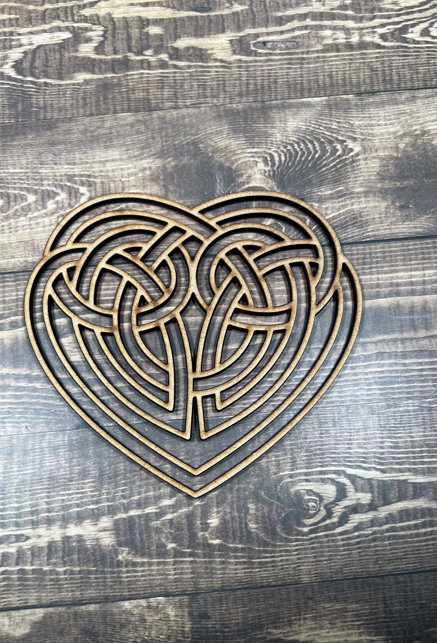 Celtic Knot Heart Cut Shape - Ideal for DIY Projects and Custom Painting
