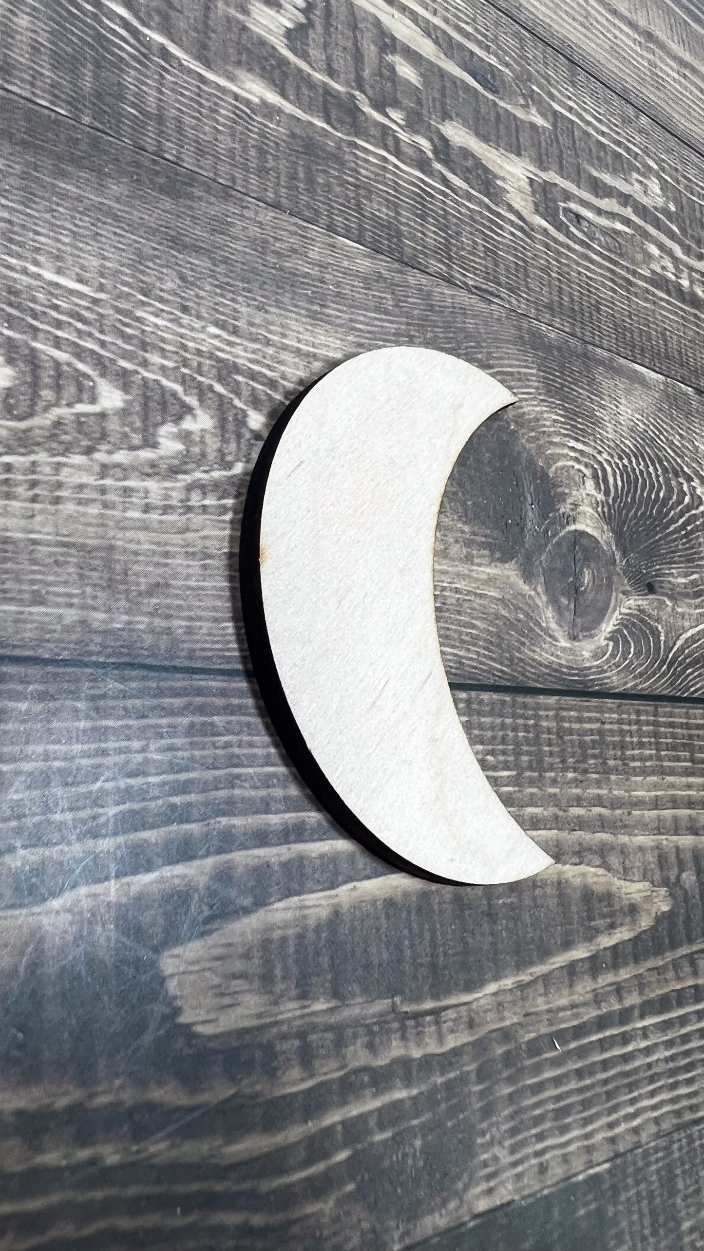 Crescent Moon Cut Shape - Ideal for DIY Projects and Custom Painting