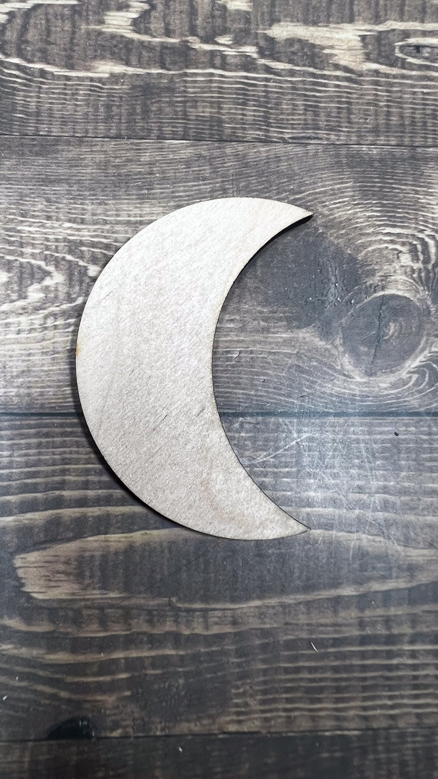 Crescent Moon Cut Shape - Ideal for DIY Projects and Custom Painting