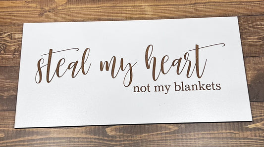 Steal my Heart not my blankets bedroom  sign, Scrabble Tile, Wall Art