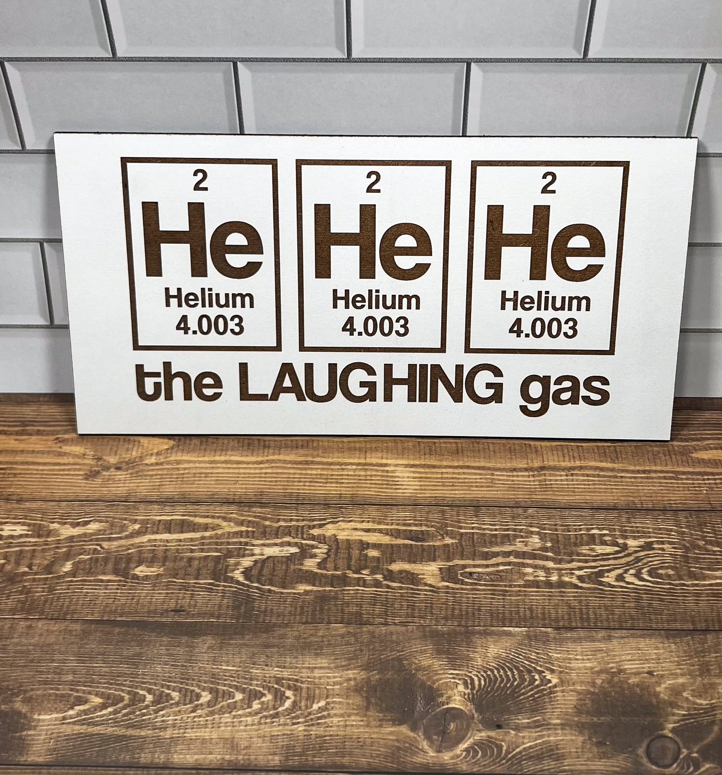 Chemistry Laughing Gas sign, Scrabble Tile, Wall Art