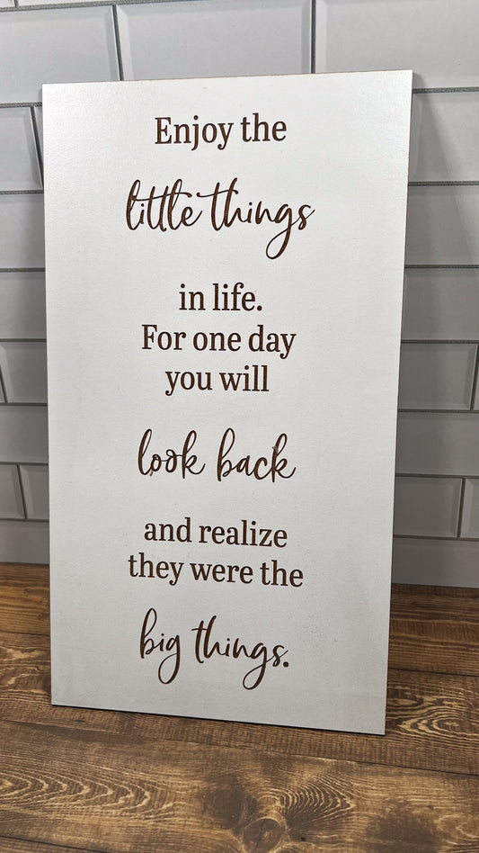 Enjoy the Little Things Quote, Scrabble Tile, Wall Art