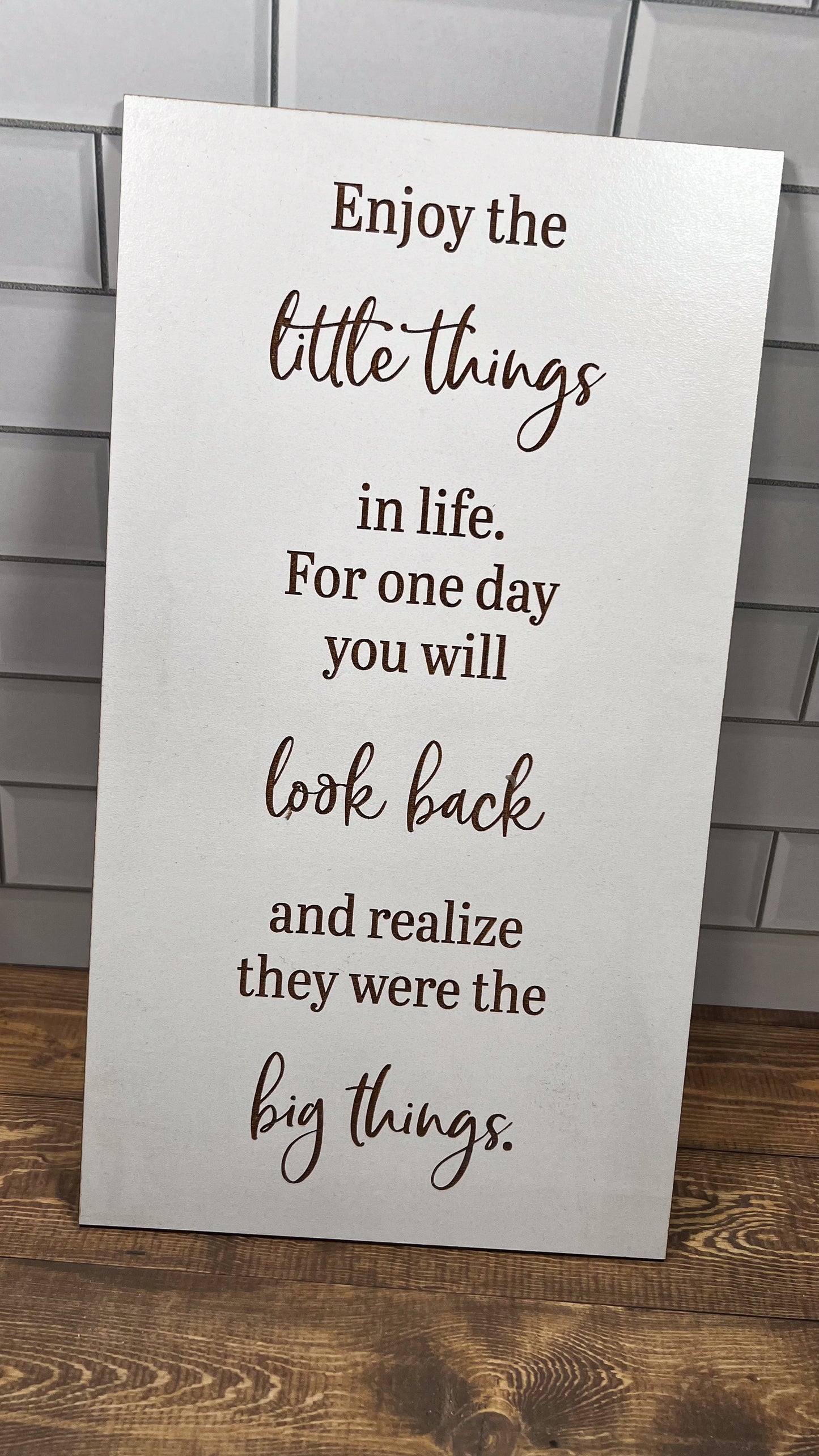 Enjoy the Little Things Quote, Scrabble Tile, Wall Art