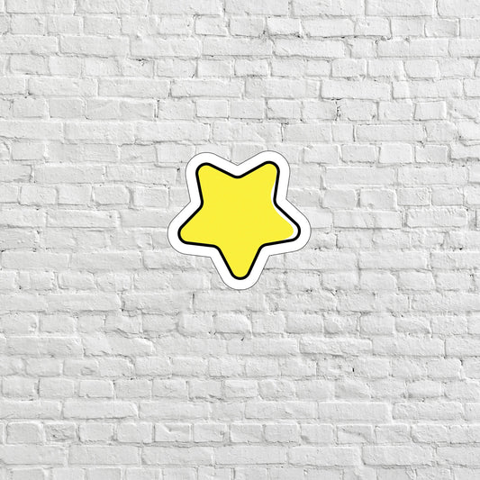 Yellow Star Sticker, Express Yourself with our Unique Vinyl Stickers for Laptops, Tablets, and More!