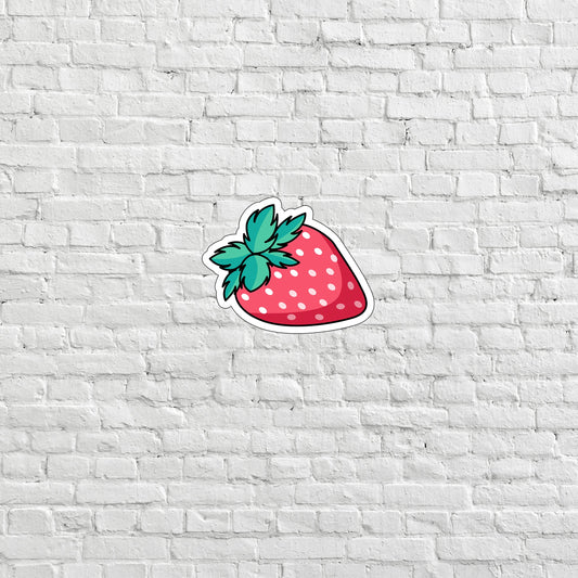Strawberry Sticker, Express Yourself with our Unique Vinyl Stickers for Laptops, Tablets, and More!