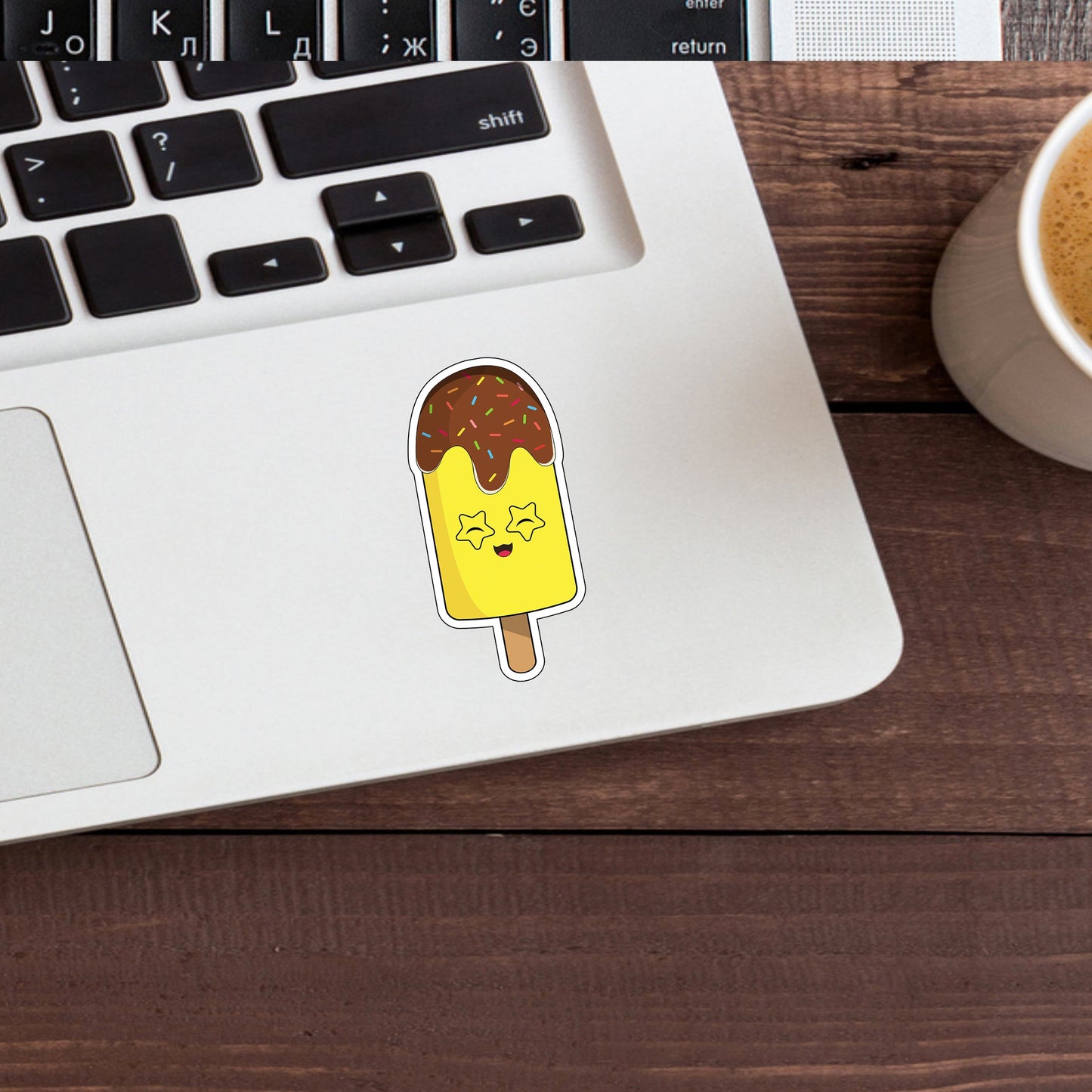 Ice Cream Sticker, Express Yourself with our Unique Vinyl Stickers for Laptops, Tablets, and More!