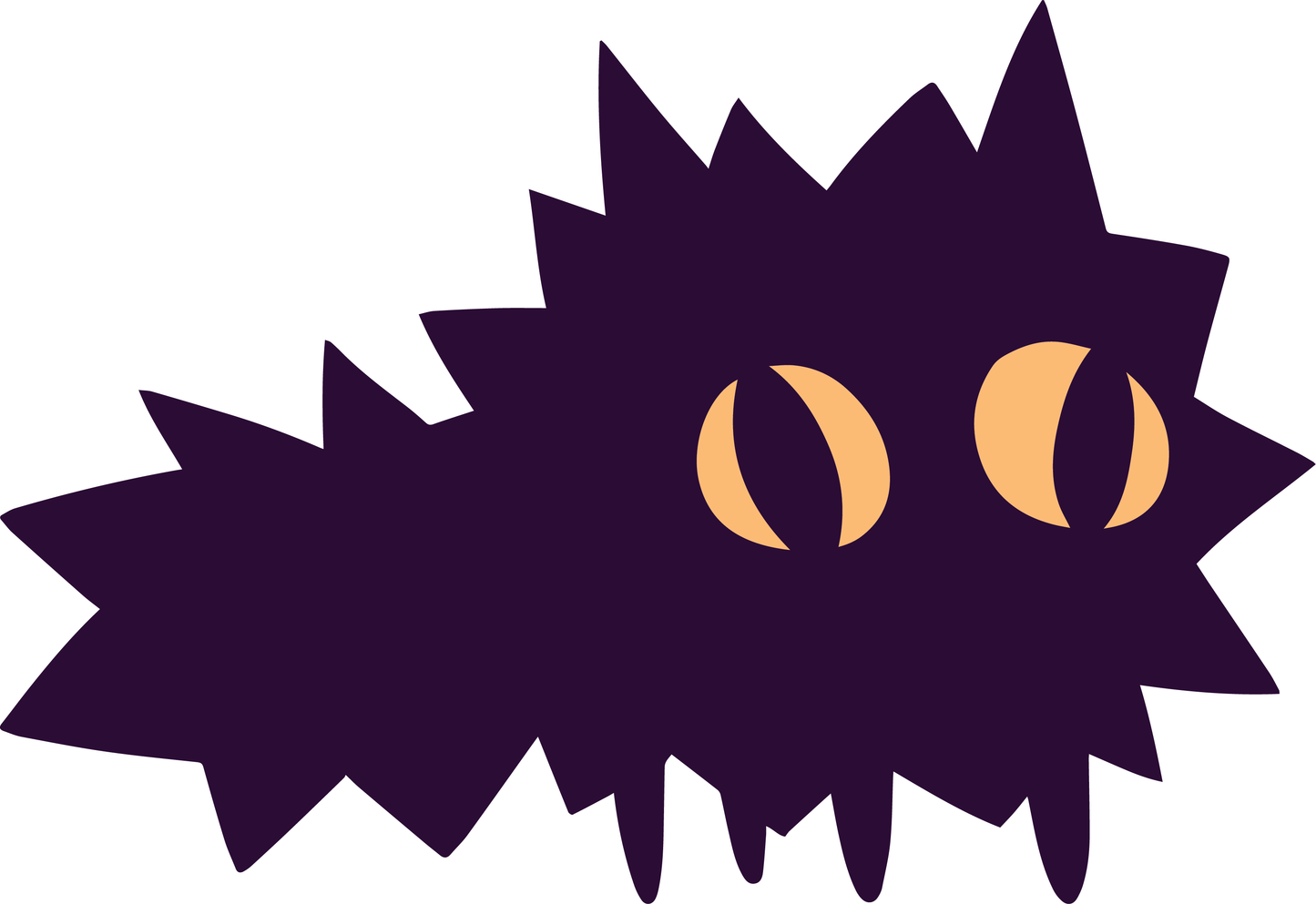 Fluffy Black Cat-  Sticker