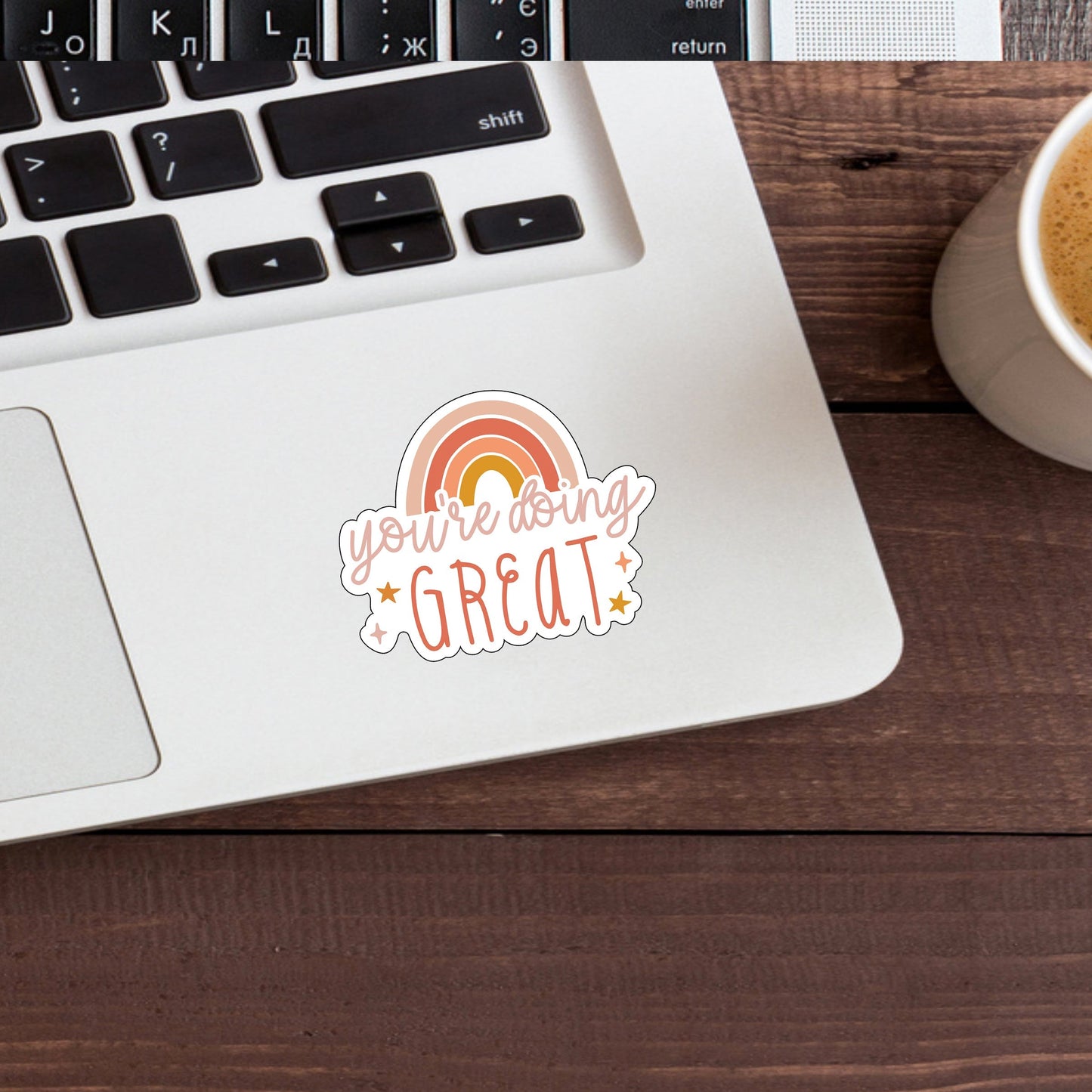 You're Doing Great Sticker, Express Yourself with our Unique Vinyl Stickers for Laptops, Tablets, and More!