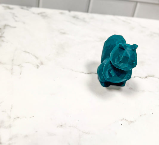 Poly Squirrel, 3D Printed Animal, 3D Printed, Desk Item, Custom Product, Decor, Adult Gift