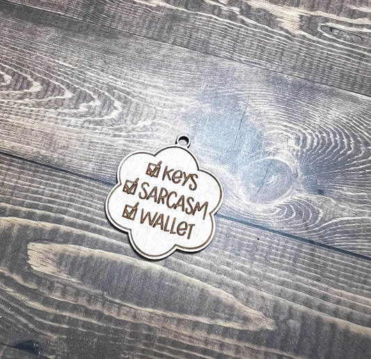 Keychain Laser Engraved Keychain, bag tag, gift for her, gift for him