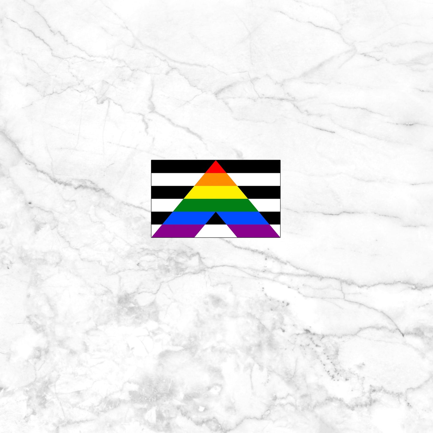 Striaght ally pride flag Sticker