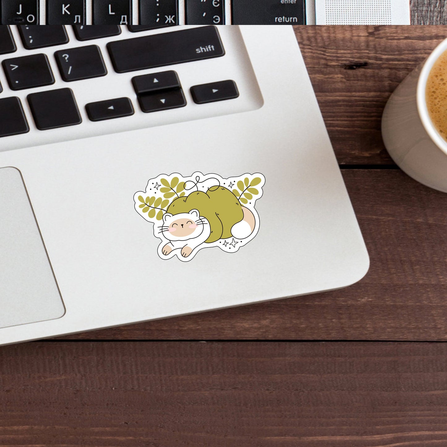 Pumpkin Cute Cats  Sticker,  AutumnCuteCats_ Sticker