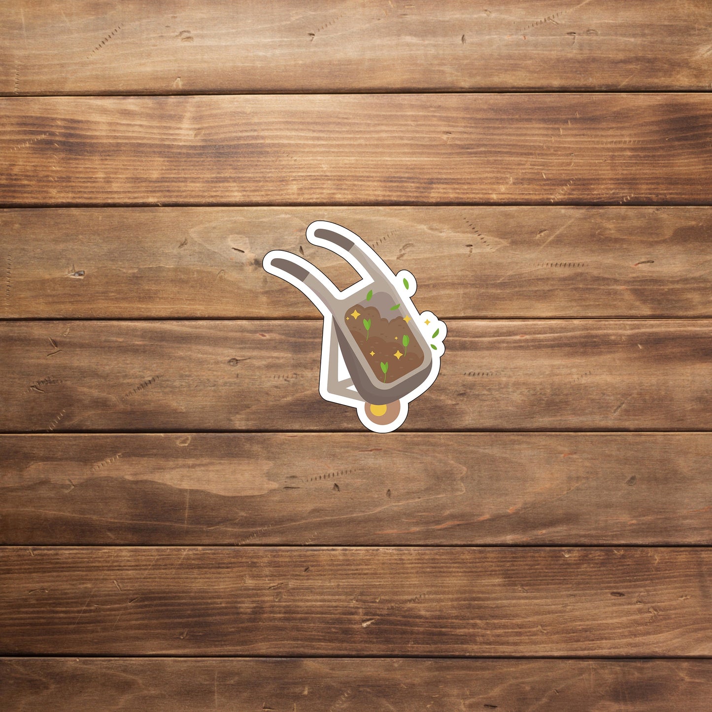 Floral with Gardening Tools Sticker