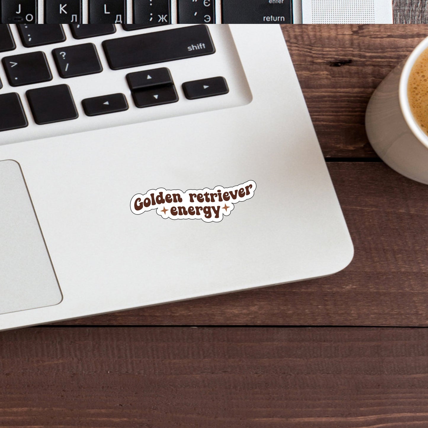Golden retriever energy  Sticker,  Vinyl sticker, laptop sticker, Tablet sticker