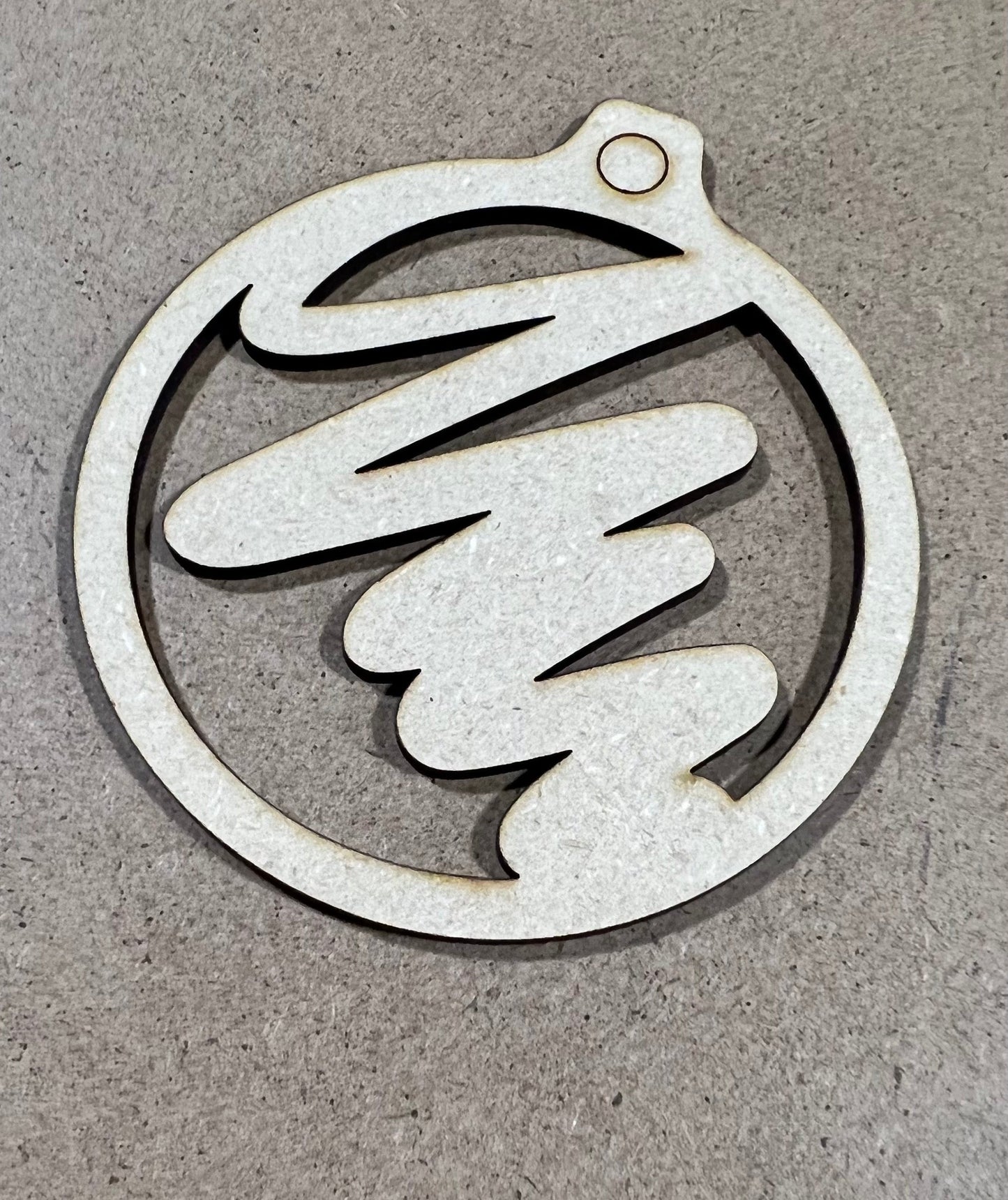 Abstract Ornament |  Laser Engraved Ornament | Christmas Ornament