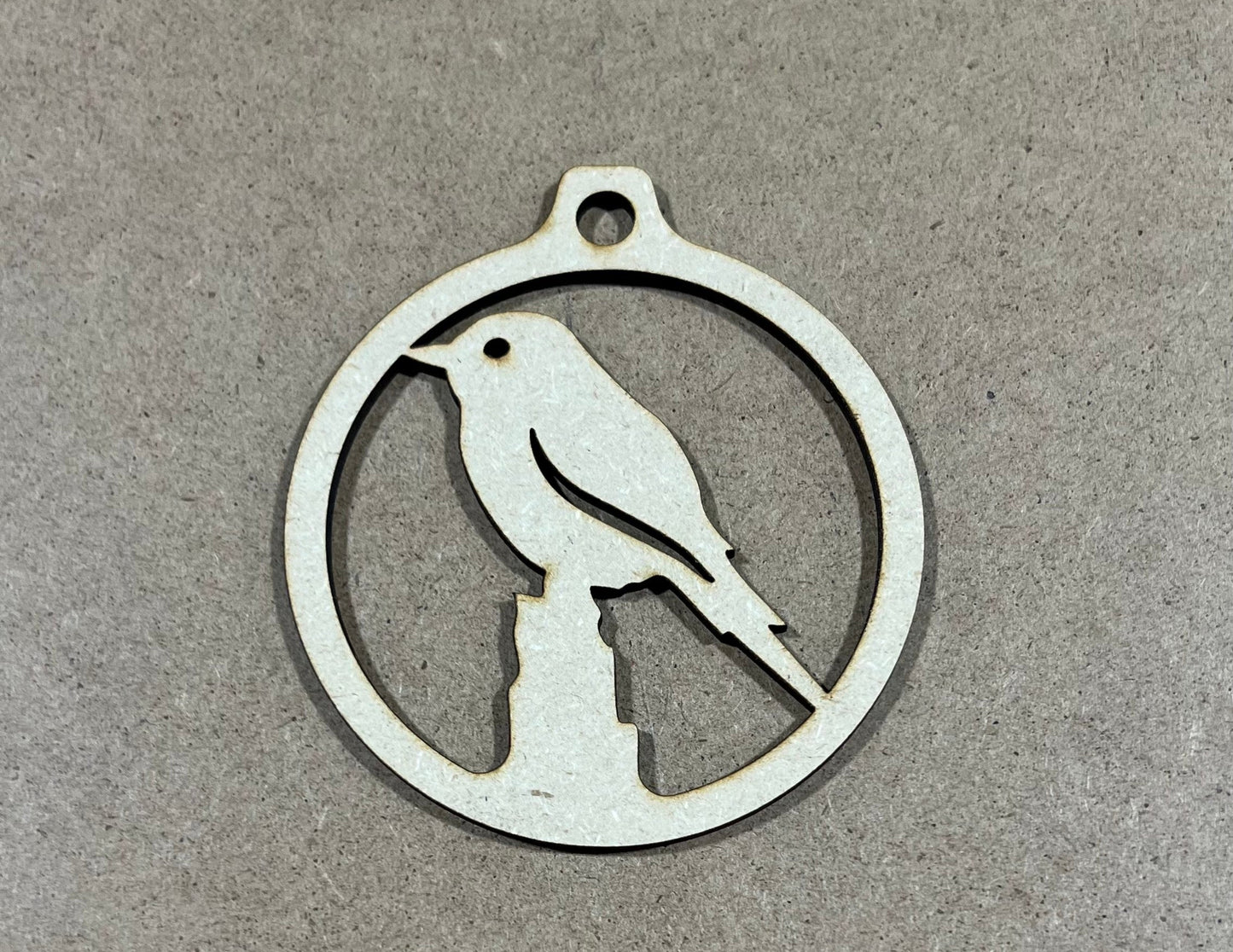 Bird Ornament , Laser Engraved Ornament , Christmas Ornament
