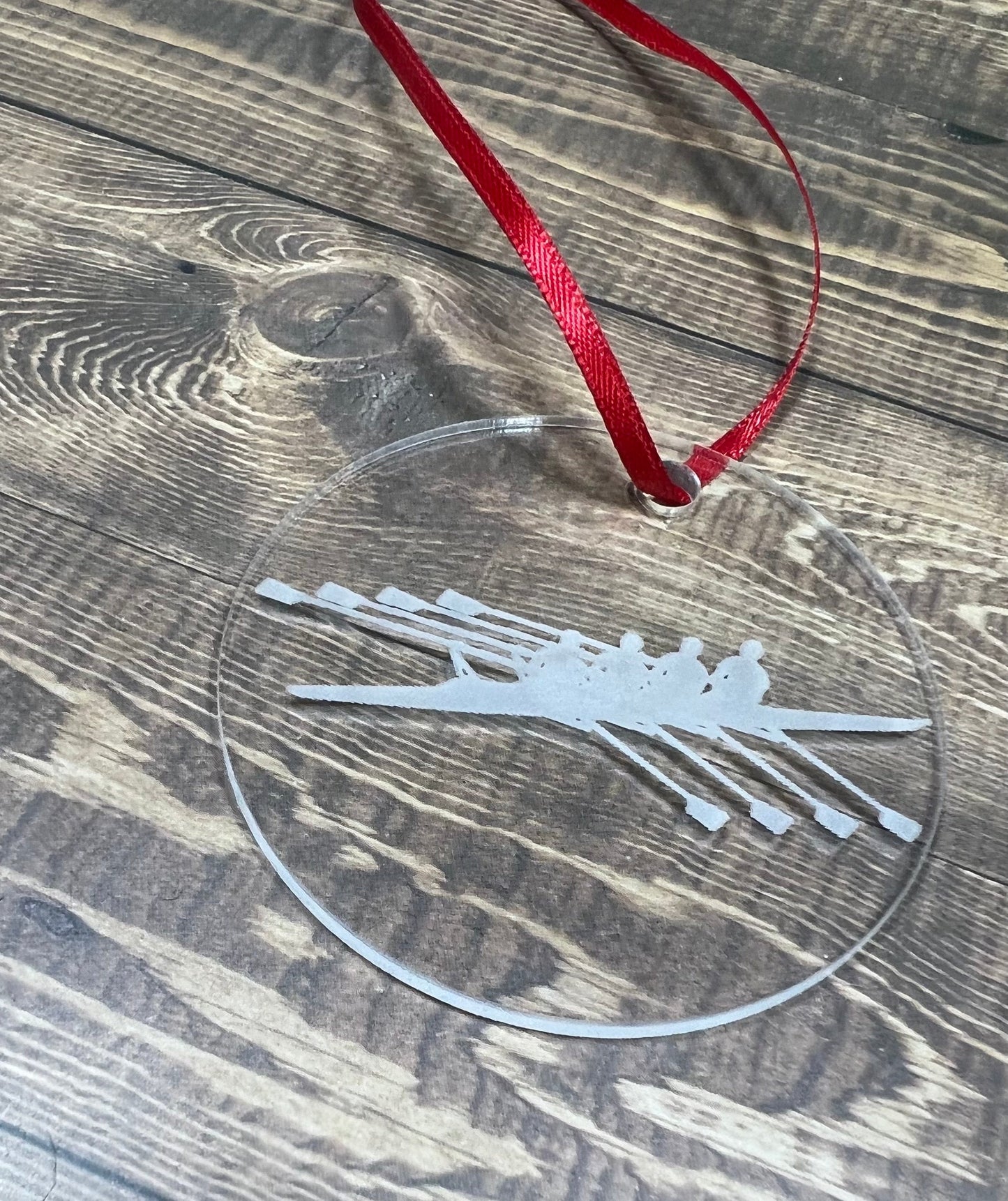 Custom Acrylic Rowing Ornament| Laser Engraved Ornament| Rowing Lover Custom