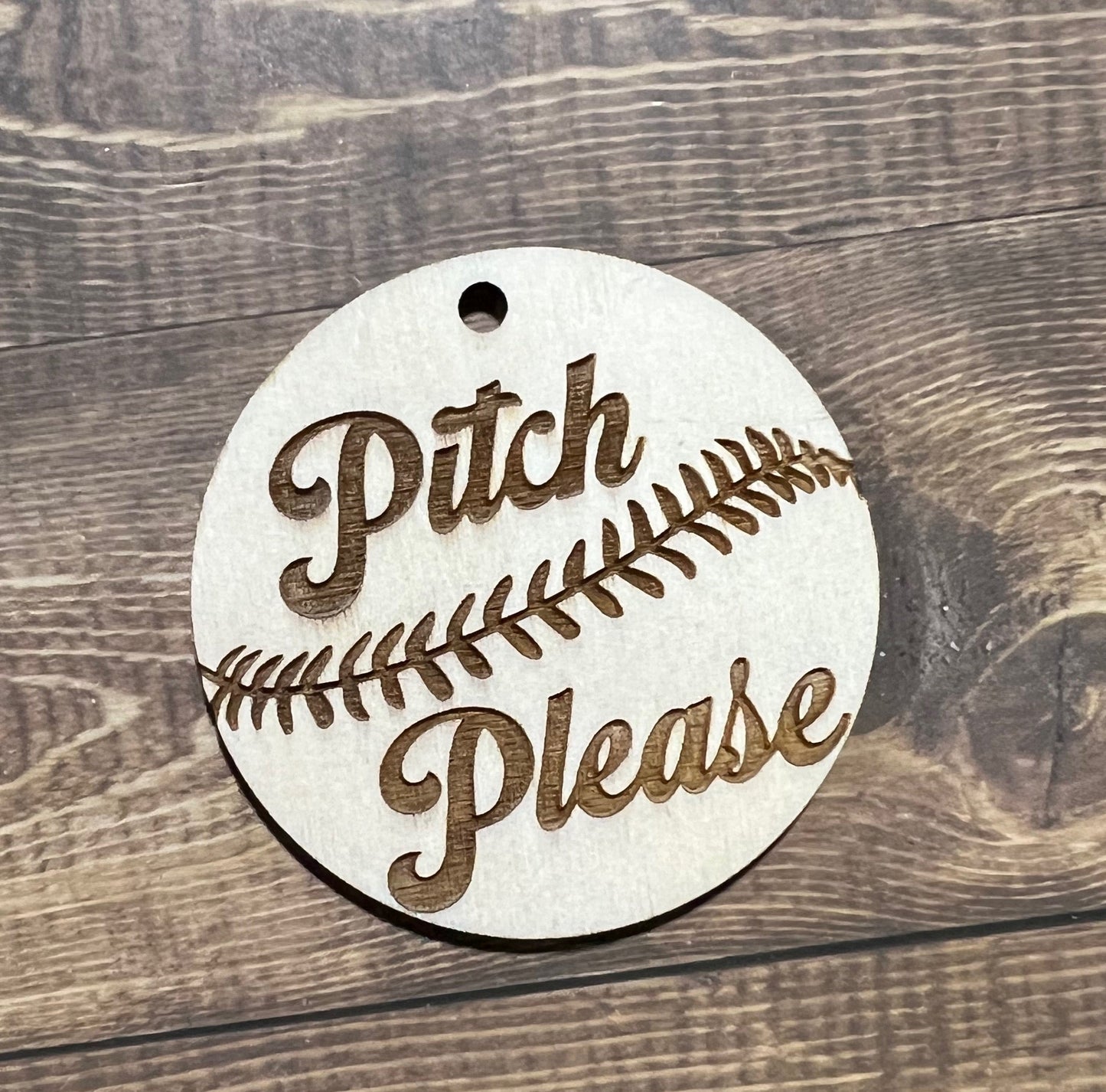 Pitch Please Keychain,  Baseball Keychains
