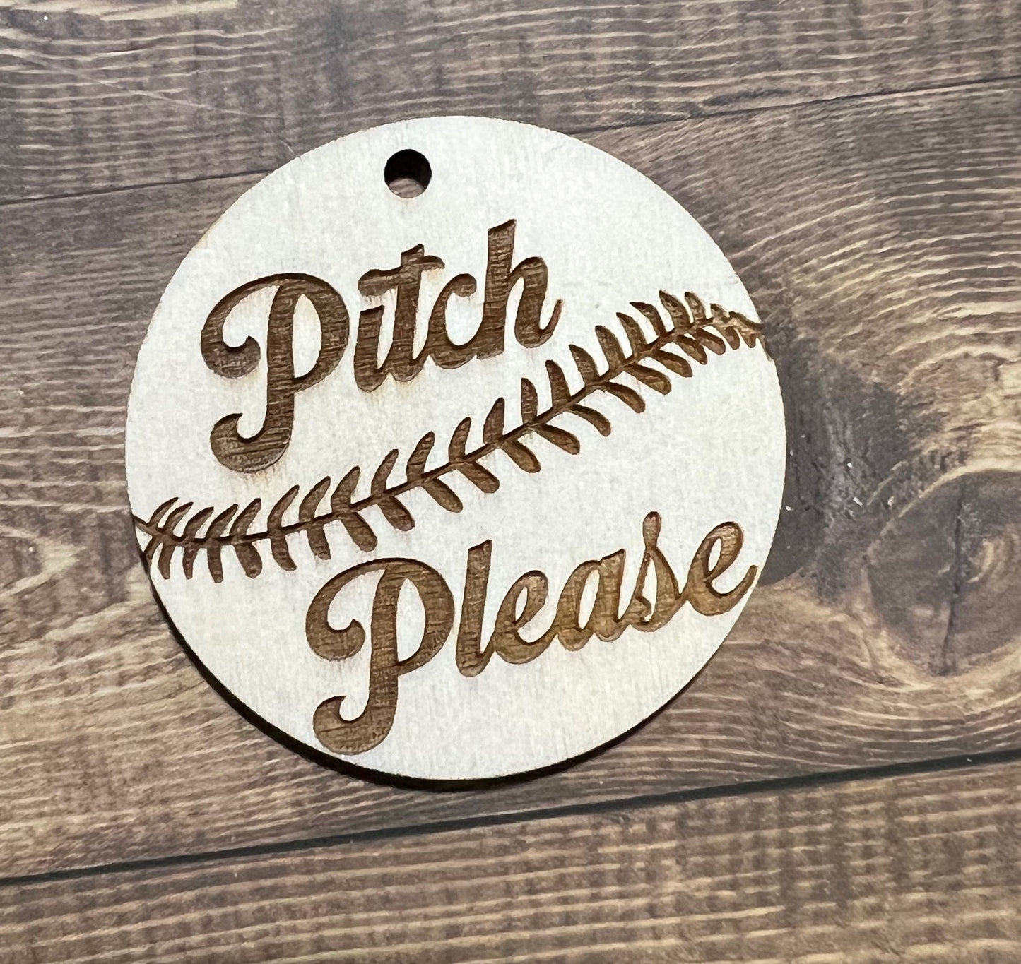Pitch Please Keychain,  Baseball Keychains