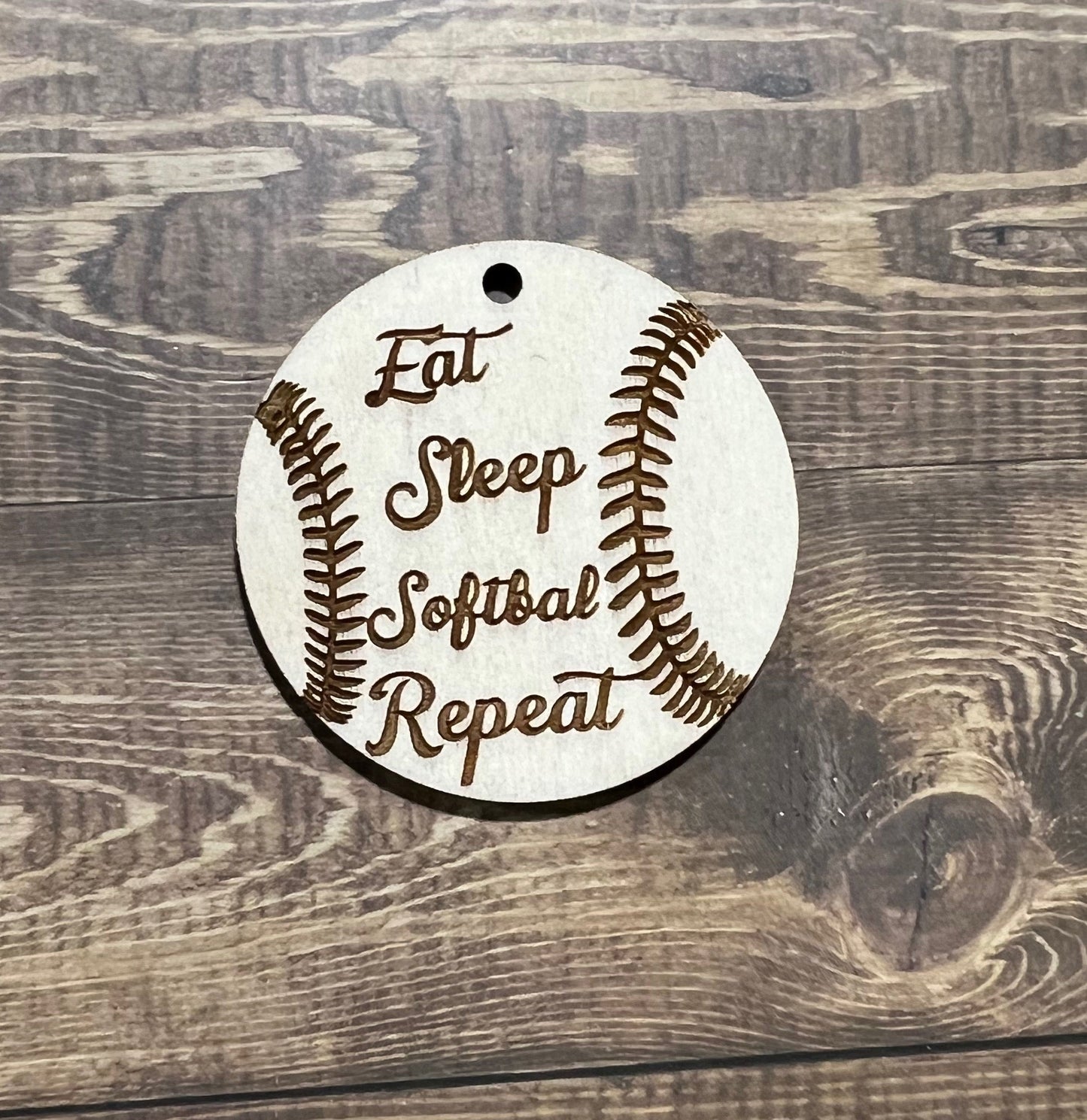 Eat Sleep Softball Keychain,  Baseball Keychains