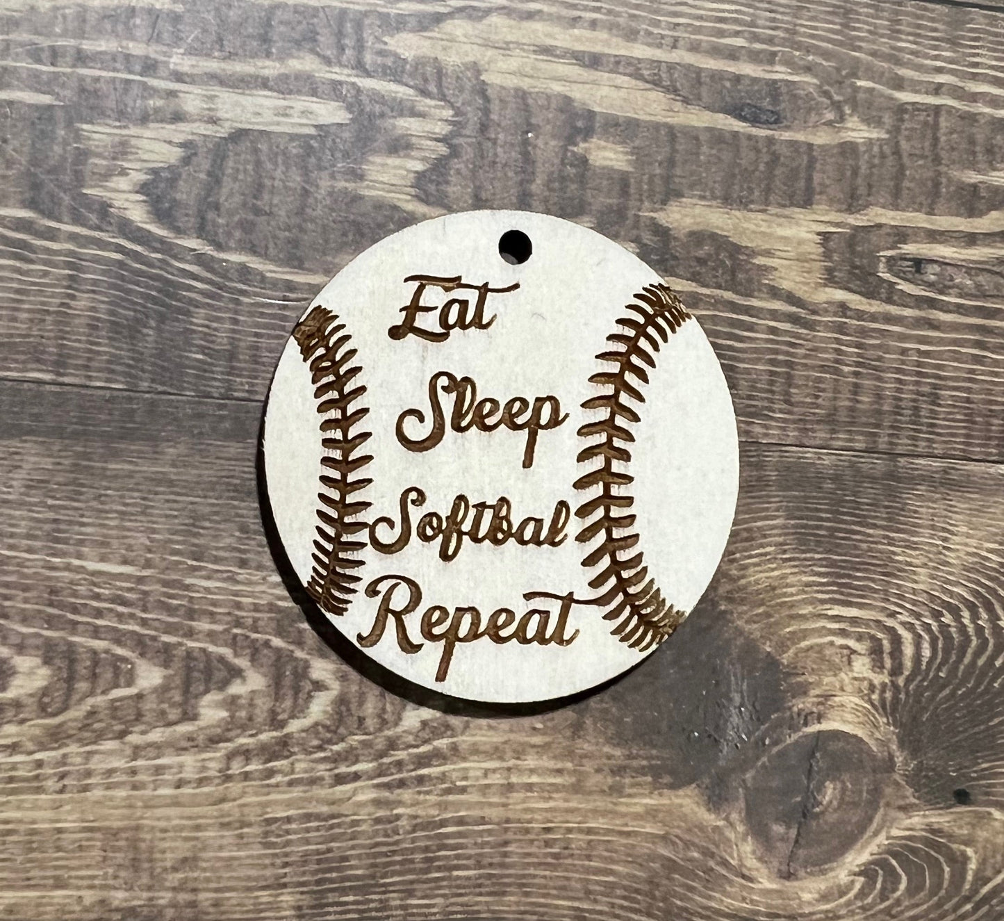 Eat Sleep Softball Keychain,  Baseball Keychains