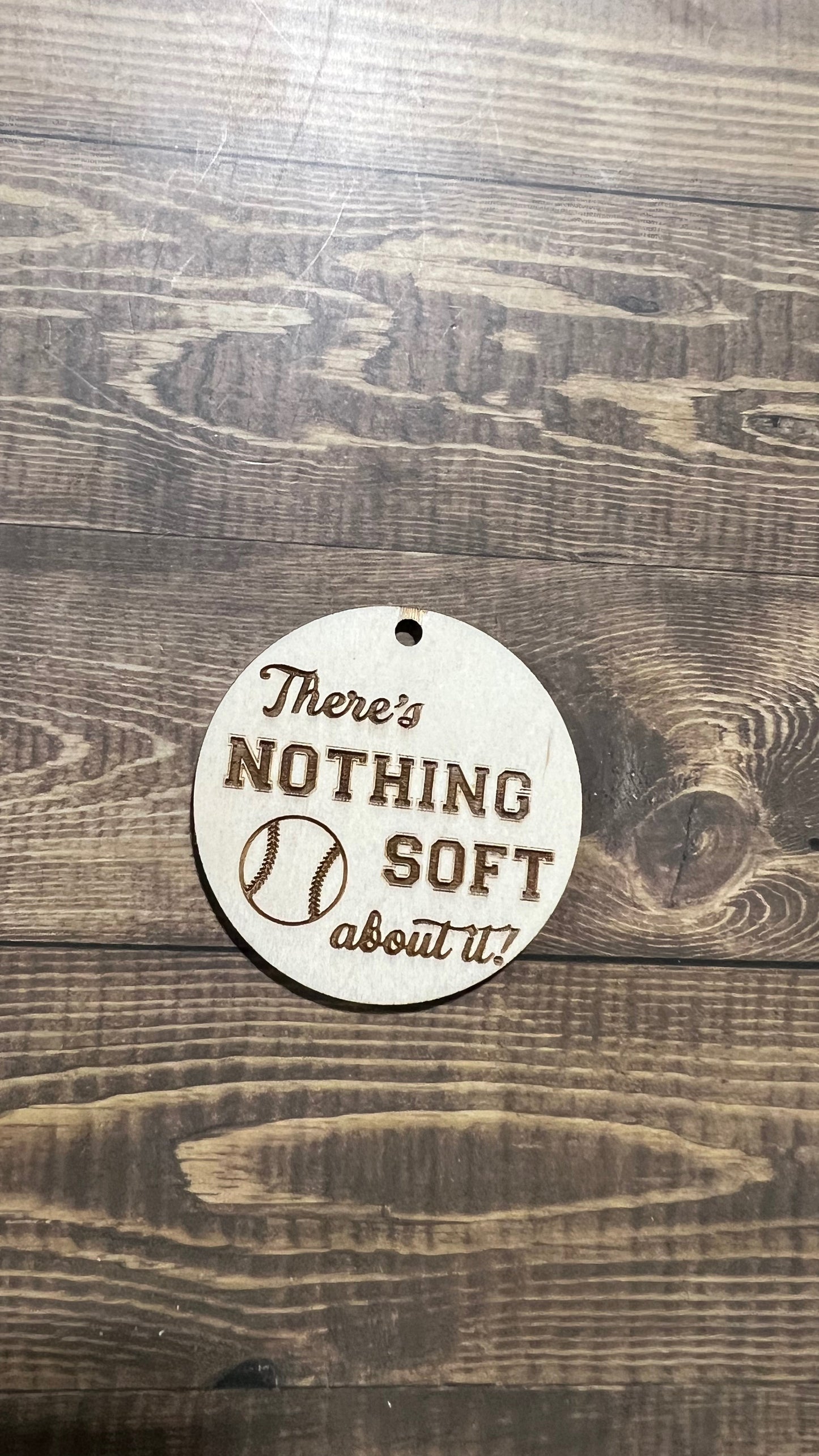 There's Nothing Soft About it Keychain,  Baseball Keychains