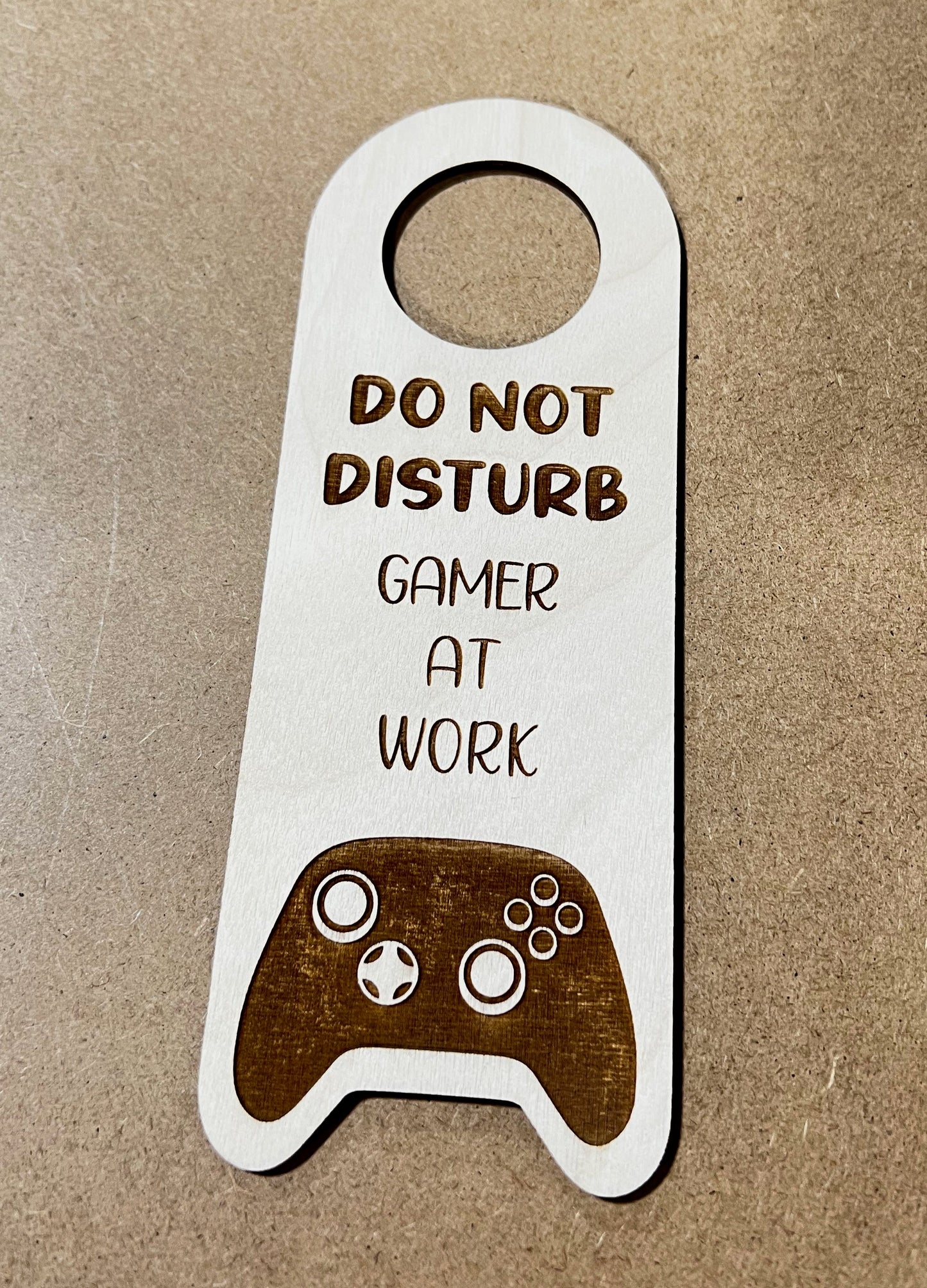 Do Not Disturb - Gamer At Work Wooden Door Sign, Door Hanger, Bedroom Door Sign, Mom is working sign