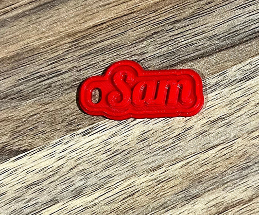 D Printed Personalized Keychain, D Printed with your choice of text. Bag Tag, Keychain gift