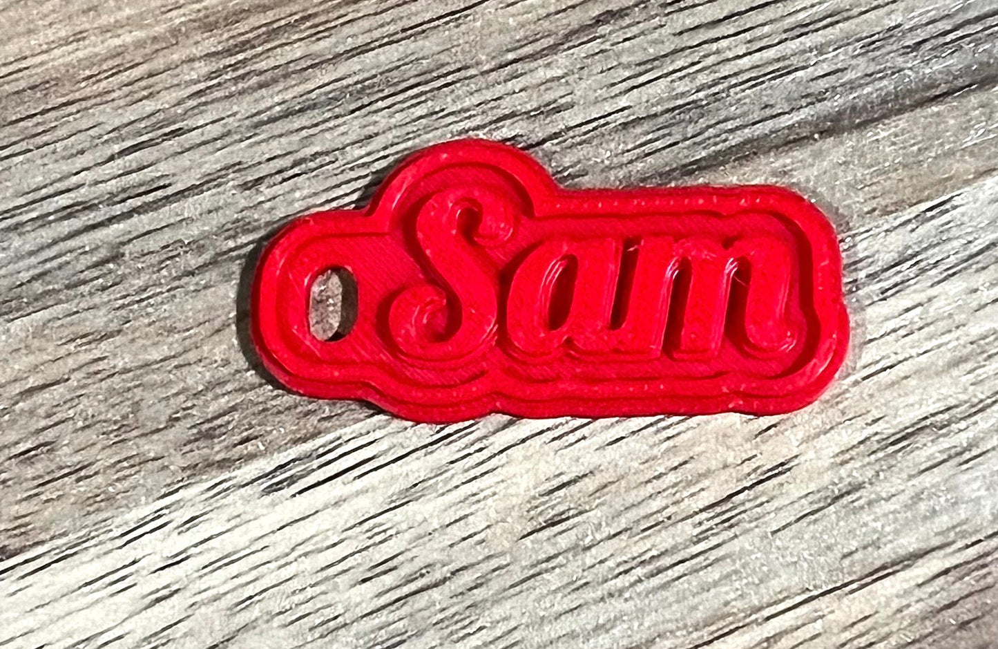 3D Printed Personalized Keychain, 3D Printed with your choice of text. Bag Tag, Keychain gift