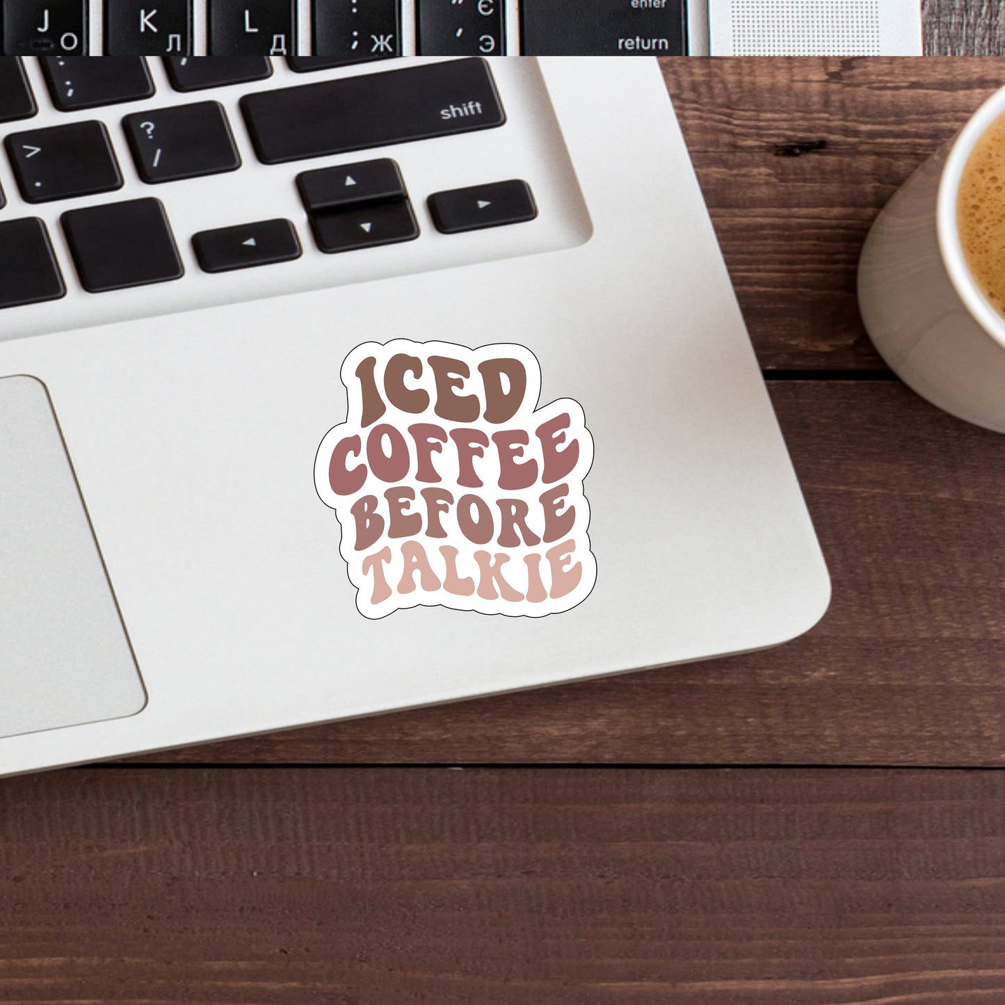 Iced Coffee  Sticker,  Vinyl sticker, laptop sticker, Tablet sticker