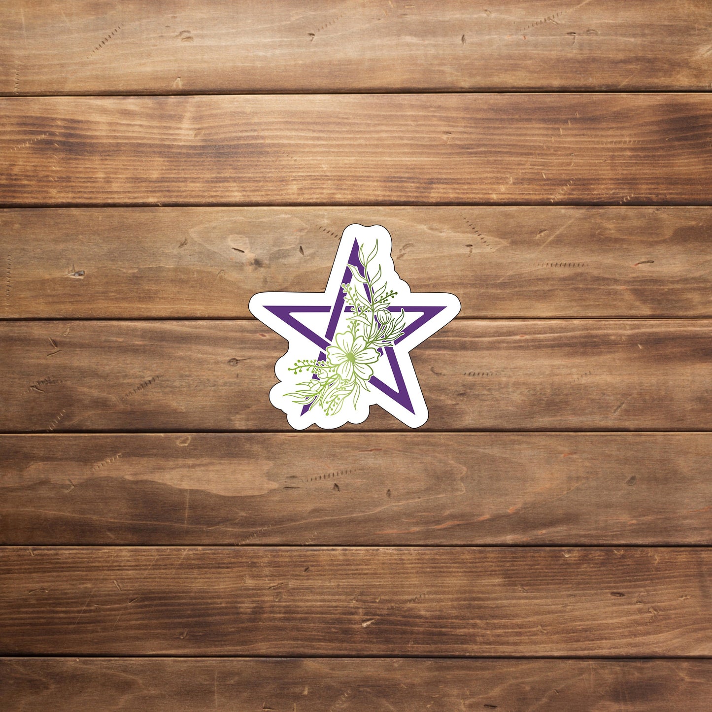 Pentacle with Flowers  Sticker