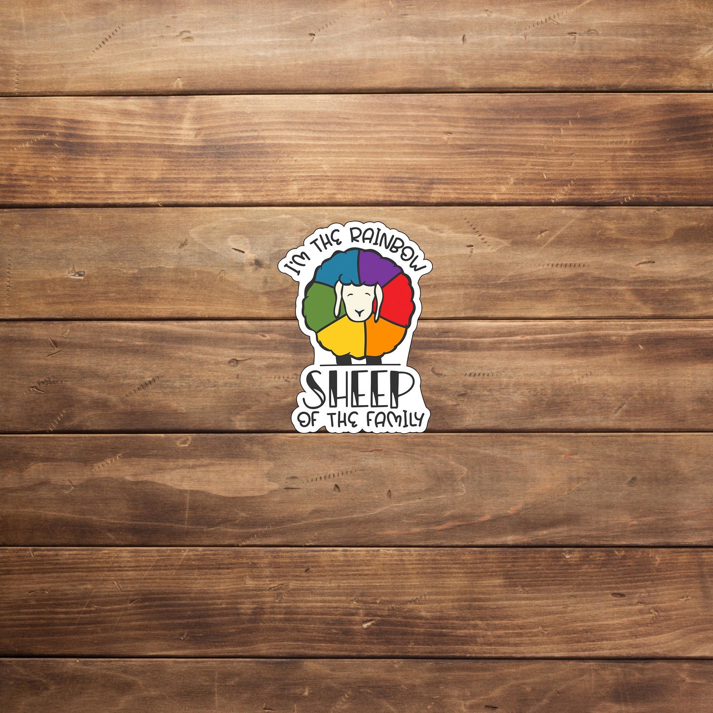 Rainbow Sheep  Sticker,  Vinyl sticker, laptop sticker, Tablet sticker