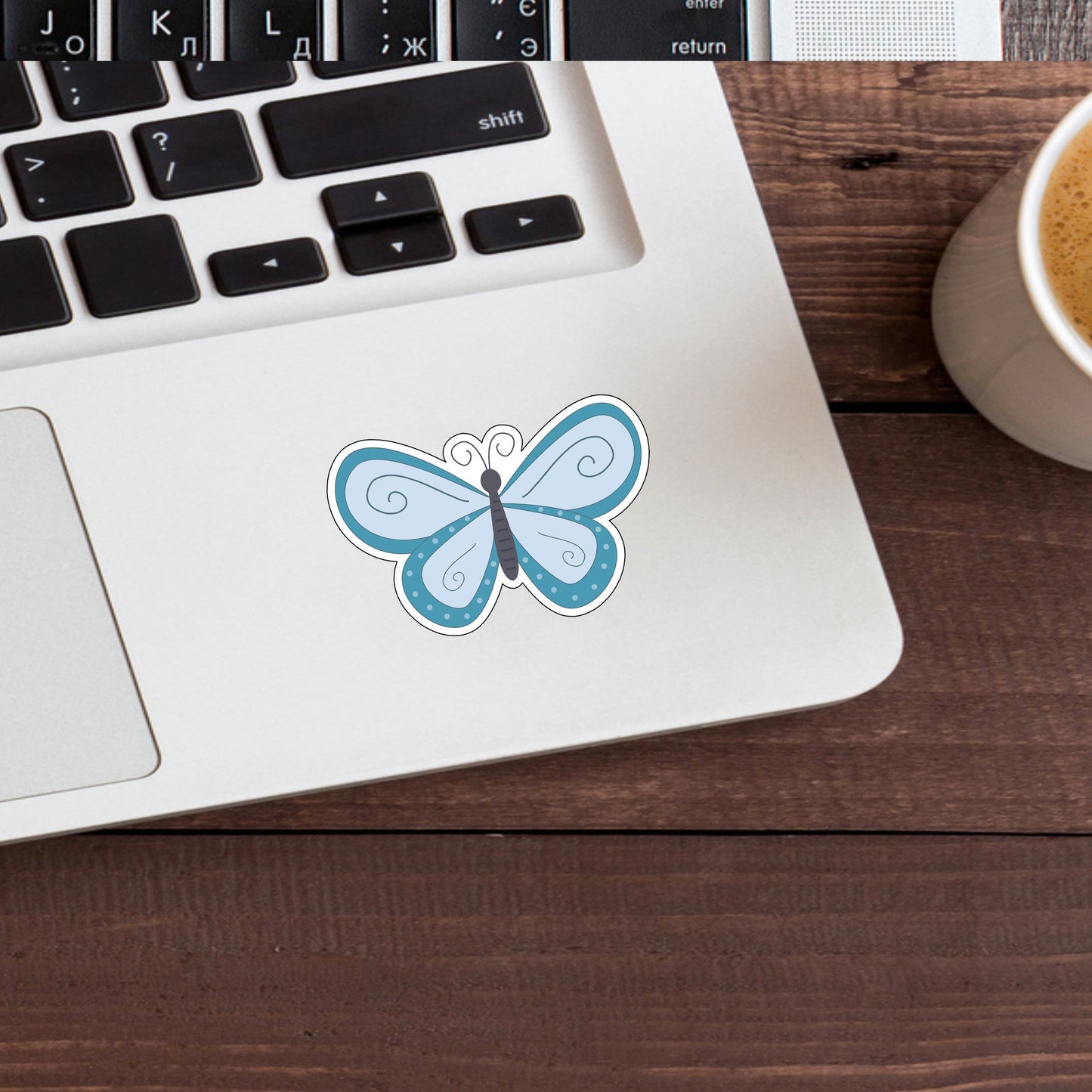 Blue Theme Sticker,  butterfly-sticker