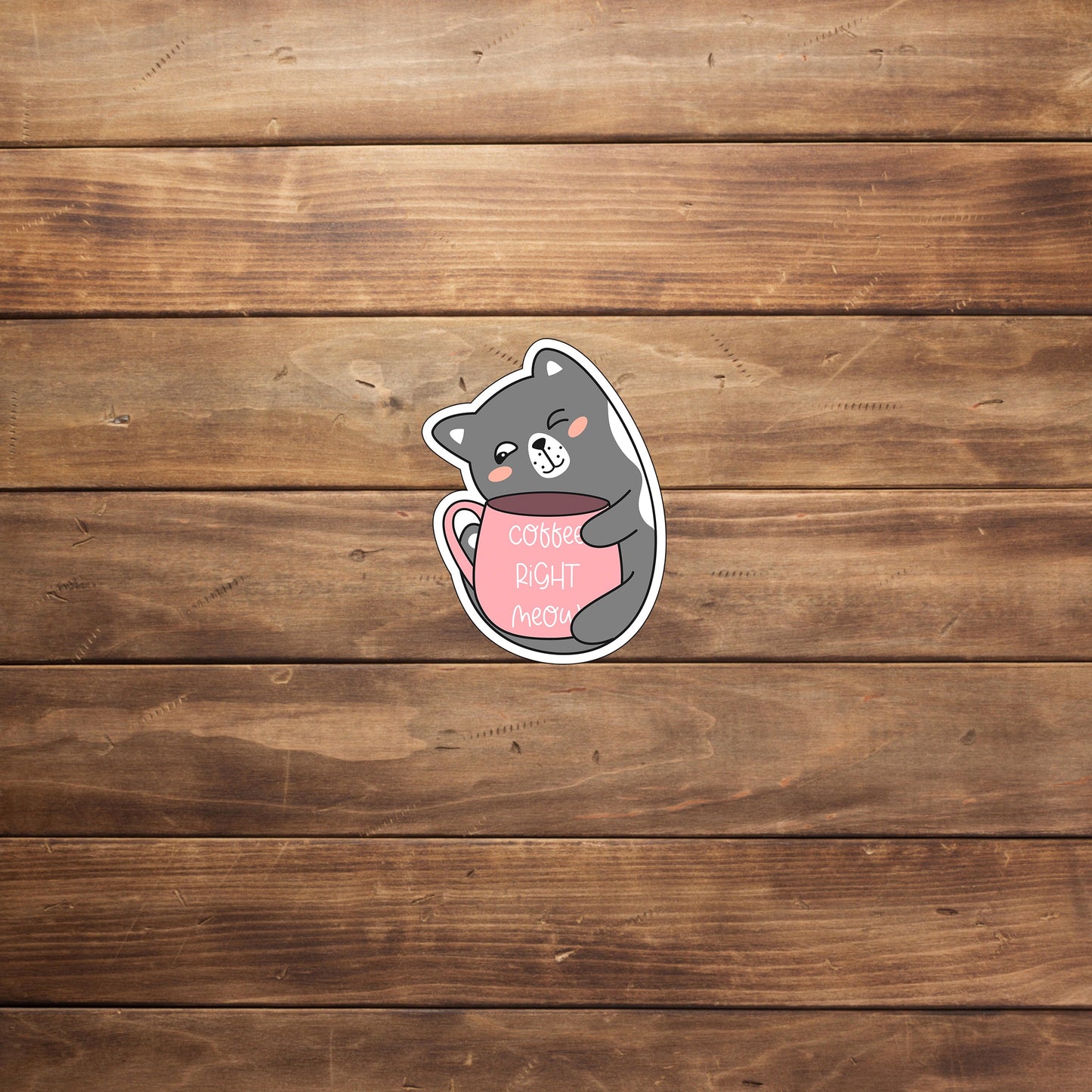 cat in mug Sticker