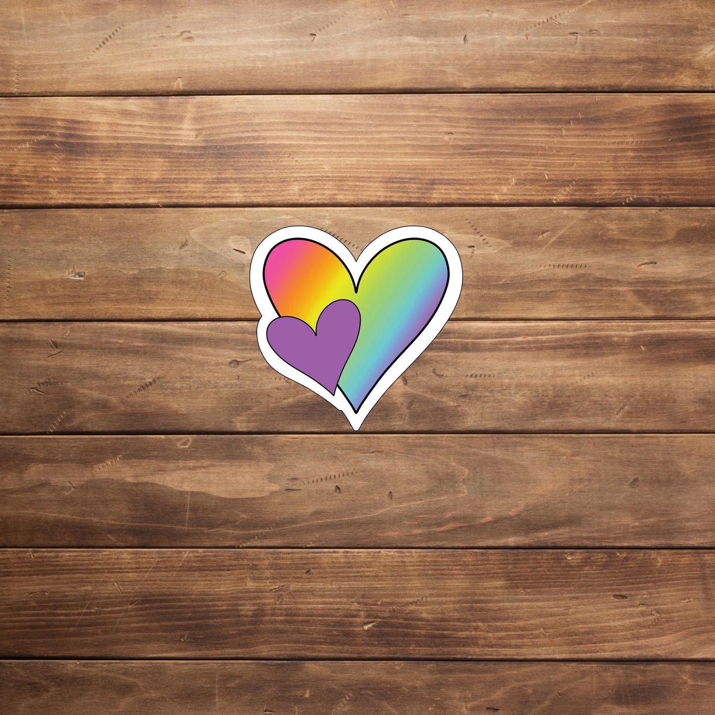 hearts_rainbow Sticker