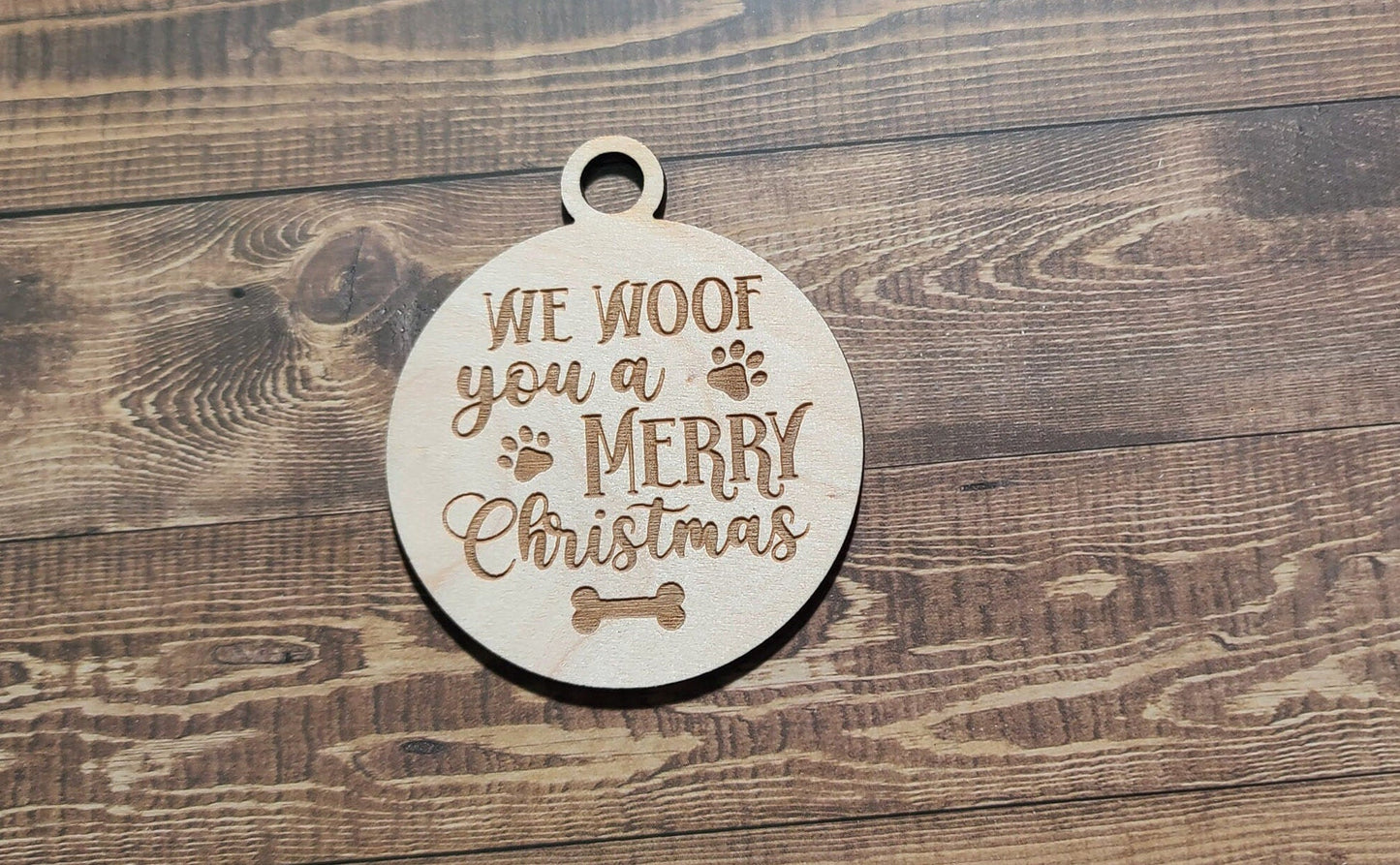We Roof you a Merry Christmas Ornament , Funny Ornament , Pet Owner Ornament