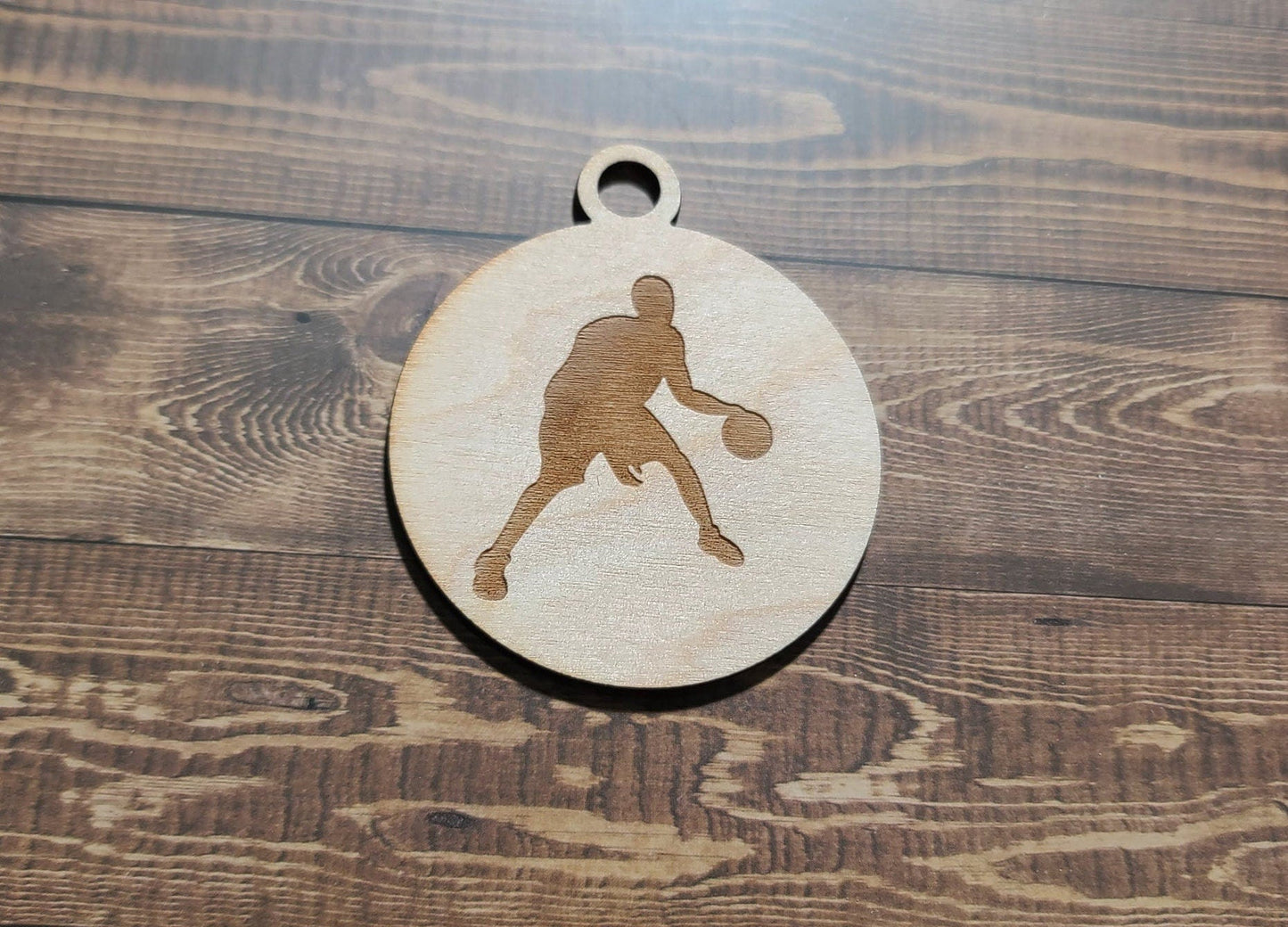 Basketball Ornament Wooden or Acrylic, Laser Engraved Ornament, Basketball Lover