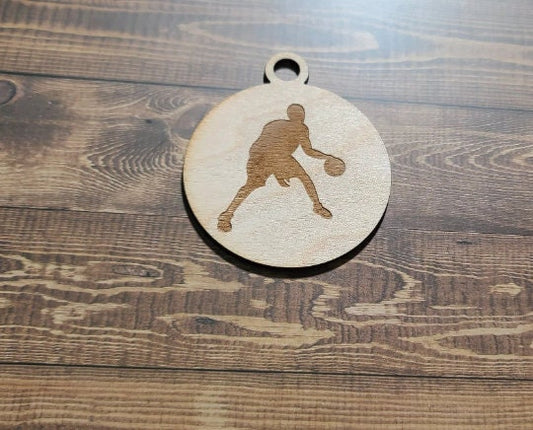 Basketball Keychain ,  Laser Engraved Keychain , bag tag , gift for her , gift for him , team gift
