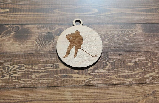 Hockey Keychain ,  Laser Engraved Keychain , bag tag , gift for her , gift for him , team gift