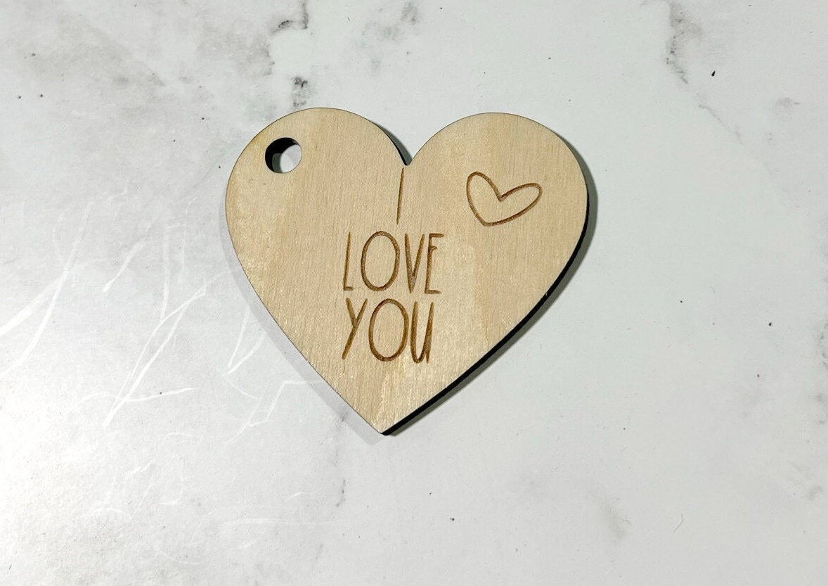 I love you Keychain | Inspirational Keychain || Custom Bag Tag | Laser Engraved Keychain