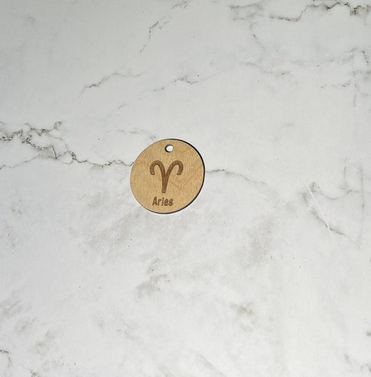 Aries Keychain |  Laser Engraved Keychain | bag tag | gift for her | gift for him | Horoscope Keychain