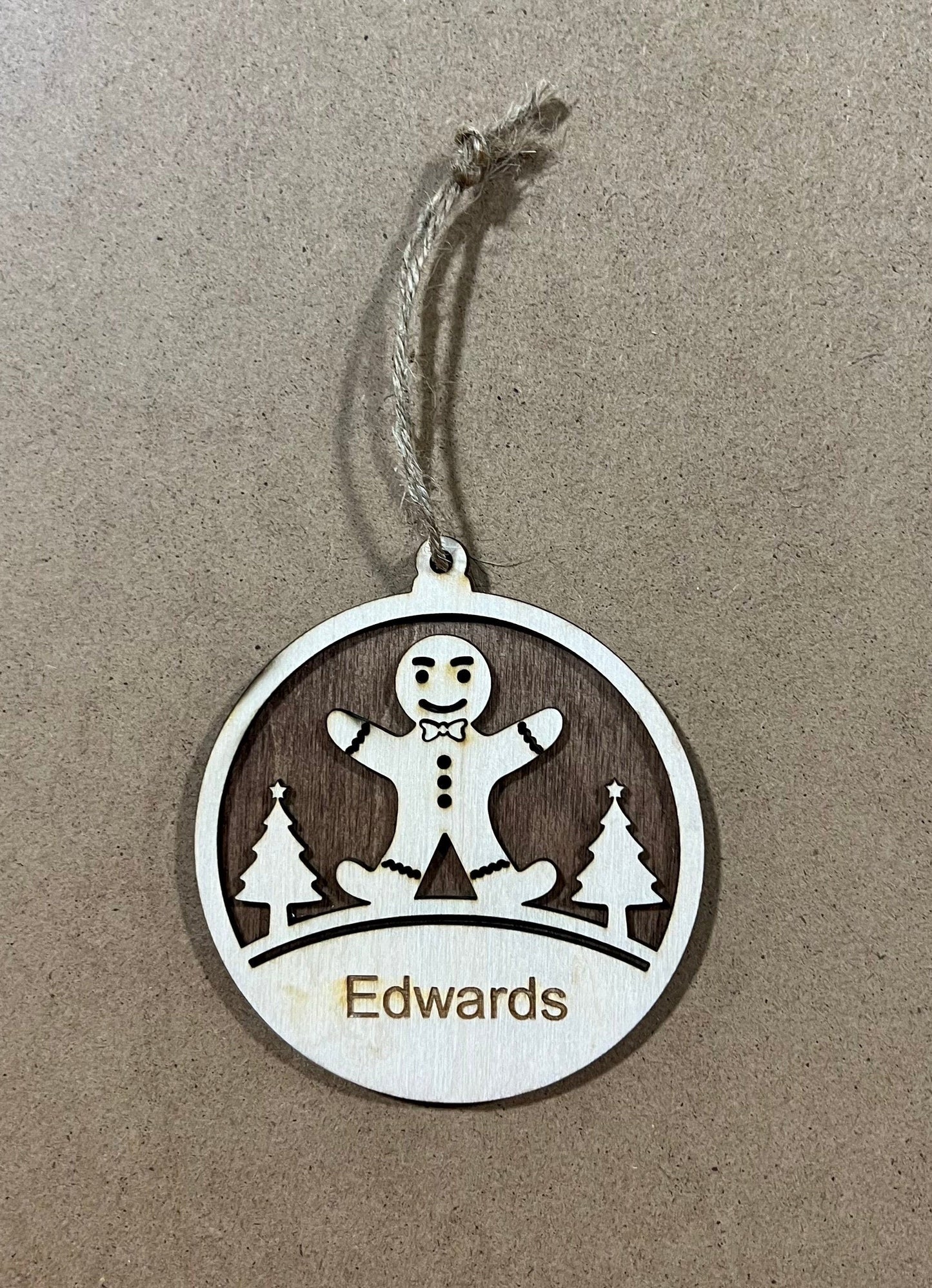 Personalized Gingerbread Man Ornament | Custom Ornament | Gingerbread custom ornament,Wooden Ornament