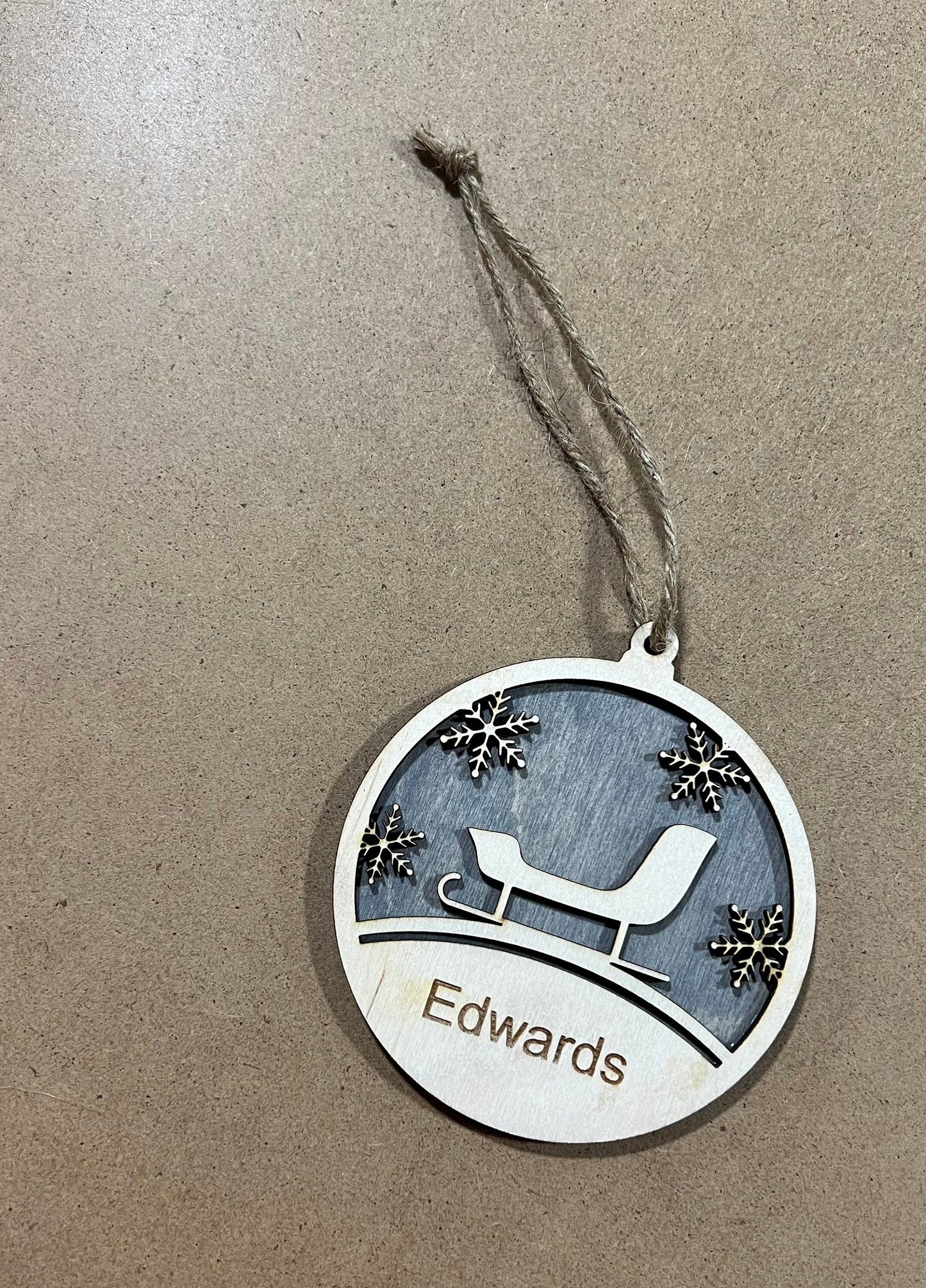 Personalized Family Sleigh Ornament | Custom Ornament | Sleigh custom ornament,Wooden Ornament
